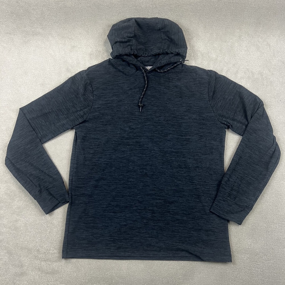Company Eighty One Hoodie Mens Large Black Space Dye Light Pullover Stretch